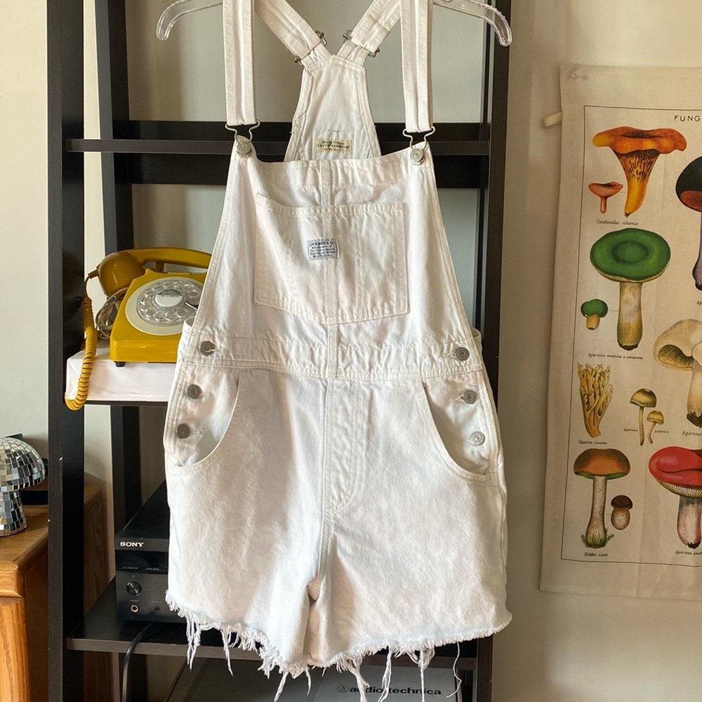 Levi’s White Overalls